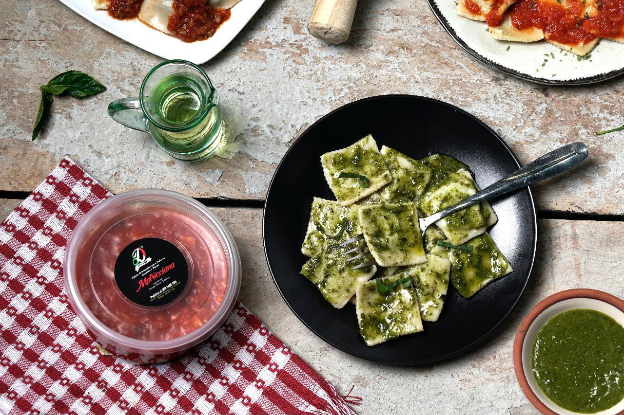Ravioles al pesto